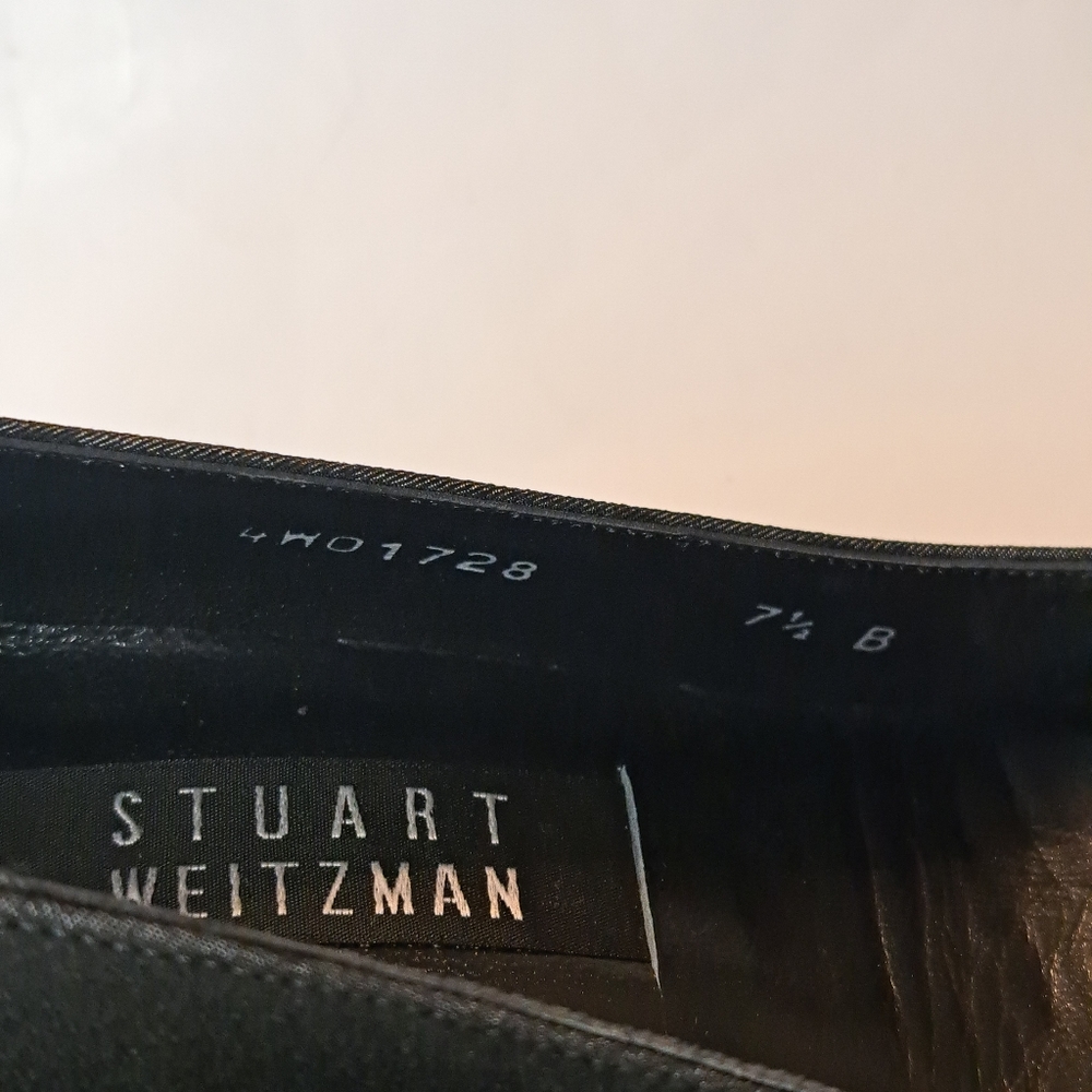 WOMEN'S STUART WEITZMAN SQUARE TOE HEELS SIZE 7.5 B - Picture 11 of 16